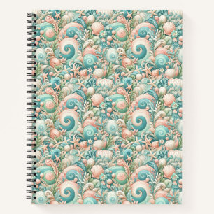 Whimsical Ocean Breeze: Pastel Zee wervelt in Cott Notitieboek