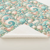 Whimsical Ocean Breeze: Pastel Zee wervelt in Cott Sherpa Deken (3/4)