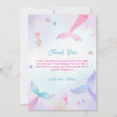 Whimsical Ocean Summer Mermaid Tail Baby shower Bedankkaart (Voorkant)