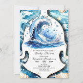 Whimsical Ocean Waves Baby shower Kaart (Voorkant)