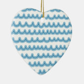 Whimsical Ocean Waves Keramisch Ornament (Rechts)