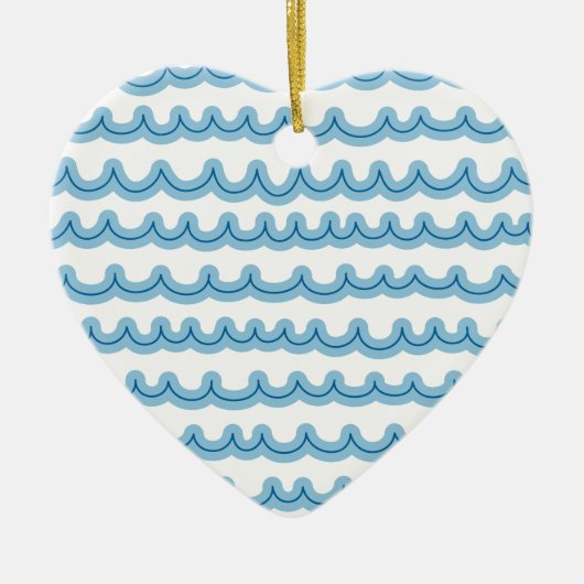 Whimsical Ocean Waves Keramisch Ornament (Voorkant)
