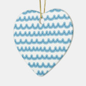Whimsical Ocean Waves Keramisch Ornament (Links)