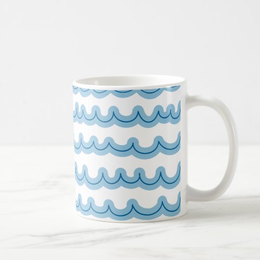 Whimsical Ocean Waves Koffiemok (Rechts)