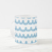 Whimsical Ocean Waves Matglas Koffiemok (Voorkant links)