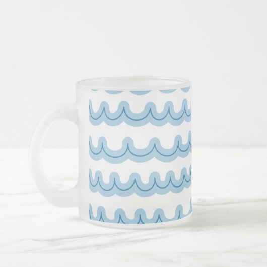 Whimsical Ocean Waves Matglas Koffiemok (Links)