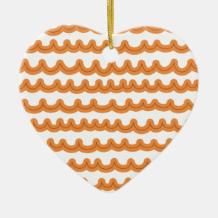 Whimsical Ocean Waves Meloen Keramisch Ornament