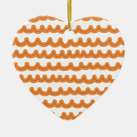 Whimsical Ocean Waves Meloen Keramisch Ornament (Voorkant)
