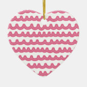Whimsical Ocean Waves Roze Keramisch Ornament (Voorkant)