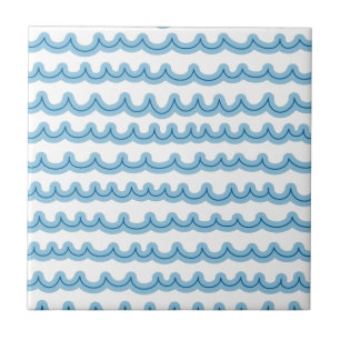 Whimsical Ocean Waves Tegeltje