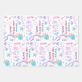 Whimsical Ocean Zeemeermin onder het Zee Verjaarda Inpakpapier Vel (Voorkant)