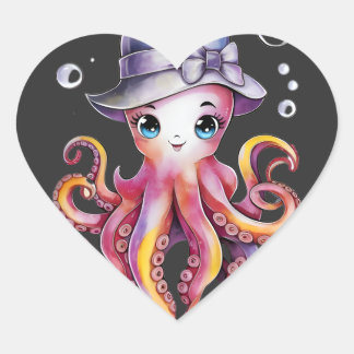 Whimsical Octo-Charm Hart Sticker