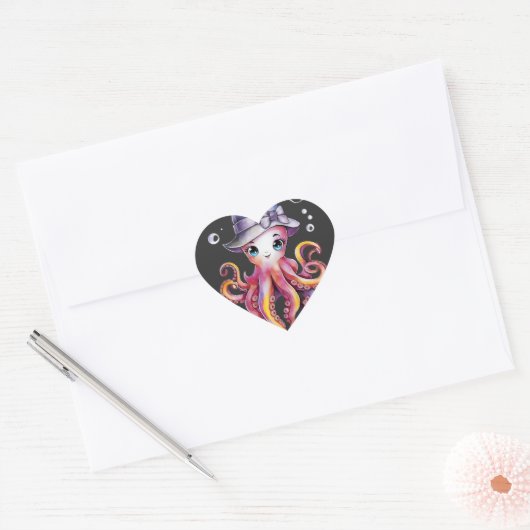 Whimsical Octo-Charm Hart Sticker (Envelop)