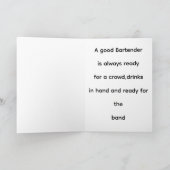 Whimsical Octopus Bartender appreciatie Kaart (Binnen)