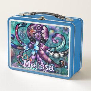 Whimsical Octopus Floral Blauwgroen kust gepersona