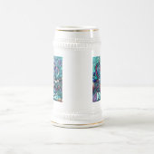 Whimsical Octopus Floral Blauwgroen kust gepersona Bierpul (Center)