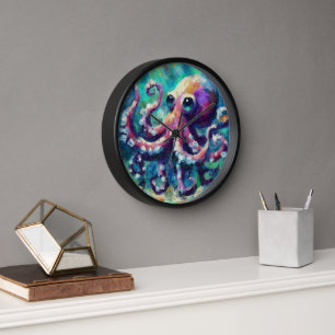 Whimsical Octopus Olieverfschilderij Nautisch Stra