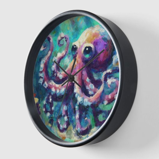 Whimsical Octopus Olieverfschilderij Nautisch Stra (Hoek)