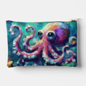 Whimsical Octopus Olieverfschilderij Nautisch Stra Etui (Achterkant)