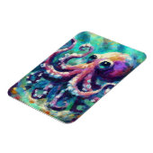 Whimsical Octopus Olieverfschilderij Nautisch Stra Magneet (Linkerzijde)