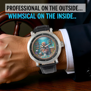 Whimsical Octopus op Toilet Klok Grappig Horloge