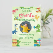 Whimsical Oerwoud Animals 1st Birthday Invitation Kaart (Staand voorkant)