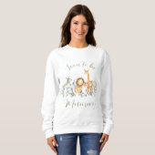 Whimsical Oerwoud Animals Greenery Binnenkort mama Trui (Voorkant volledig)