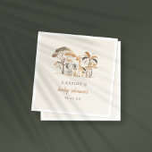 Whimsical Oerwoud Safari Dieren Jongen Baby shower Servet