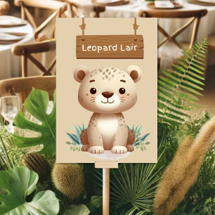 Whimsical Oerwoud Safari Leopard Tafelbord Kaart