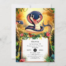 Whimsical Oerwoud Snake Birthday