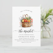 Whimsical Off the Market Bridal Shower Uitnodiging (Staand voorkant)