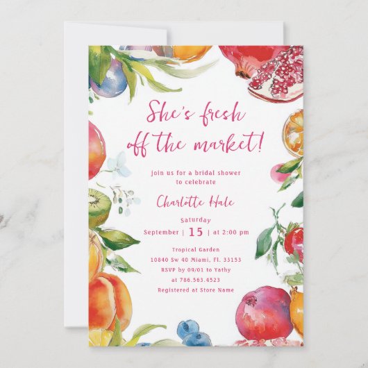 Whimsical Off The Market Farmers Vrijgezellenfeest Kaart (Voorkant)