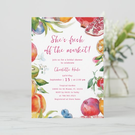 Whimsical Off The Market Farmers Vrijgezellenfeest Kaart (Staand voorkant)