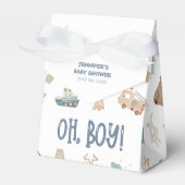 Whimsical Oh Boy Waterverf Doodle Baby shower Bedankdoosjes (Voorkant Zijde)