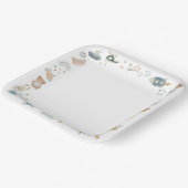 Whimsical Oh Boy Waterverf Doodle Baby shower Papieren Bordje (Gebogen)