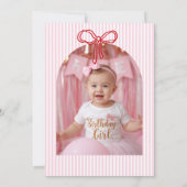 Whimsical Oh Wat Een Feest Meisje 1e Verjaardag Fo Kaart (Achterkant)