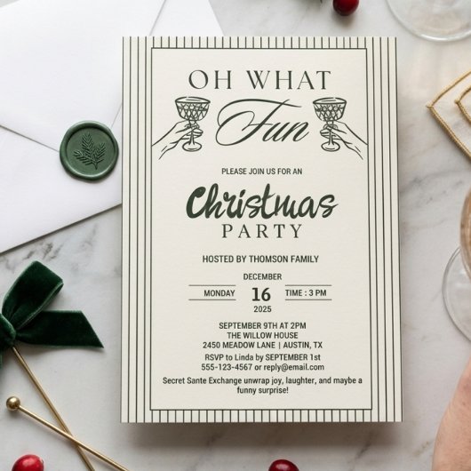Whimsical Oh Wat Een Leuke Cocktail Kerstfeest Kaart