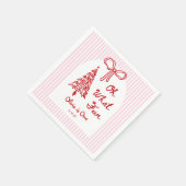 Whimsical Oh What Fun Girl 1st Birthday Party Servet (Hoek)