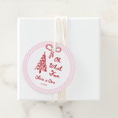 Whimsical Oh What Fun Meisje 1e Verjaardagsfeestje Bedankjes Labels (In situ)