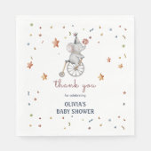 Whimsical Olifant Circus Baby shower Gift Servet (Voorkant)