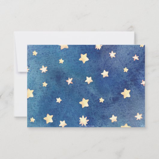 Whimsical Olifant Twinkle Little Star Baby shower Bedankkaart (Achterkant)