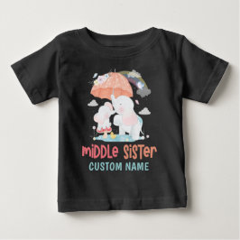 Whimsical Olifanten Middenste Zus Aangepaste Naam