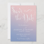 Whimsical Ombre Fairytale Wedding Save the Date (Voorkant)