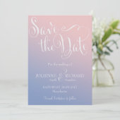 Whimsical Ombre Fairytale Wedding Save the Date (Staand voorkant)