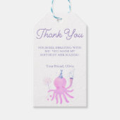 Whimsical Onder de Zee Octopus Favor Cadeaulabel (Voorkant)