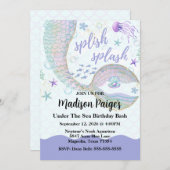 Whimsical Onder het Zee Zeemeermin Verjaardag Kaart (Voorkant / Achterkant)