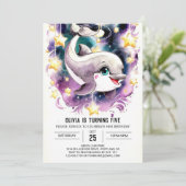 Whimsical Onderwater Dolfijn Verjaardag Kaart (Staand voorkant)