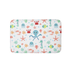 Whimsical onderwater zeedieren badmat