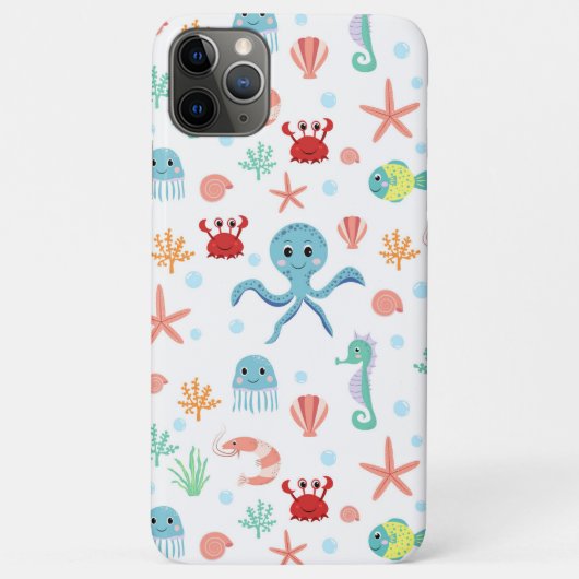 Whimsical onderwater zeedieren Case-Mate iPhone case (Achterkant)