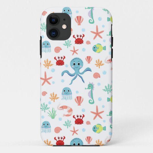Whimsical Onderwater Zeedieren Case-Mate iPhone Case (Achterkant)